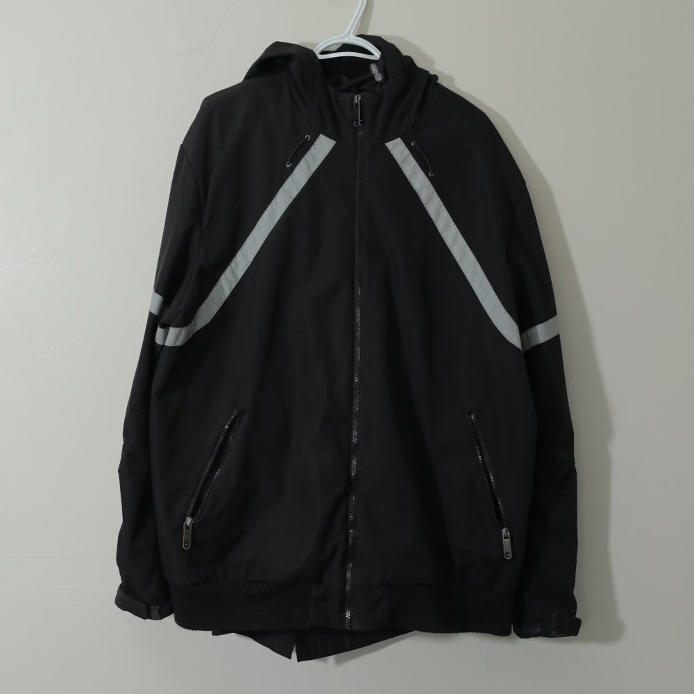 Coogi Black & Silver Windbreaker Jacket (XXXL)